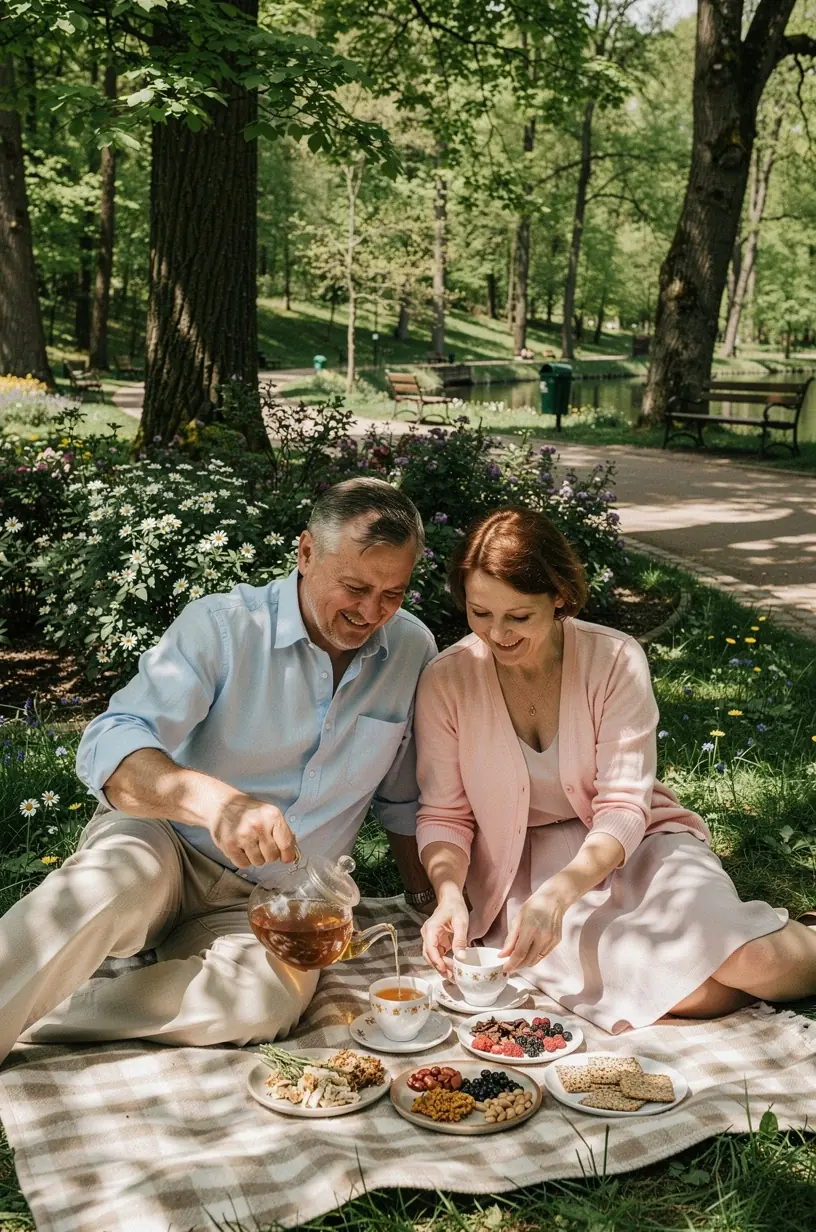 Šilta arbatžolių puodelio nuotrauka ant medinio stalo, simbolizuojanti ramią pertrauką.